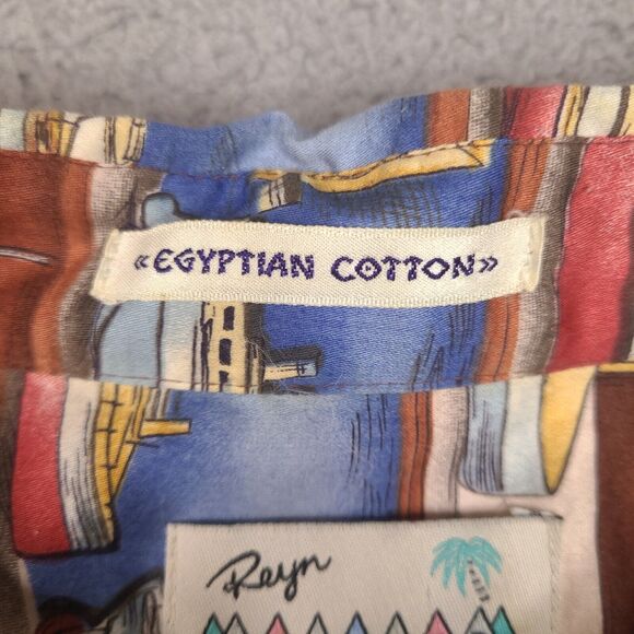 Reyn Spooner Shirt Mens Large Ships American Classics Egyptian Cotton Hawaiian - Picture 4 of 13
